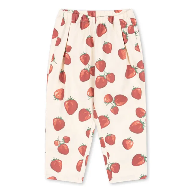 Pantaloni in cotone biologico Fen | Ecru