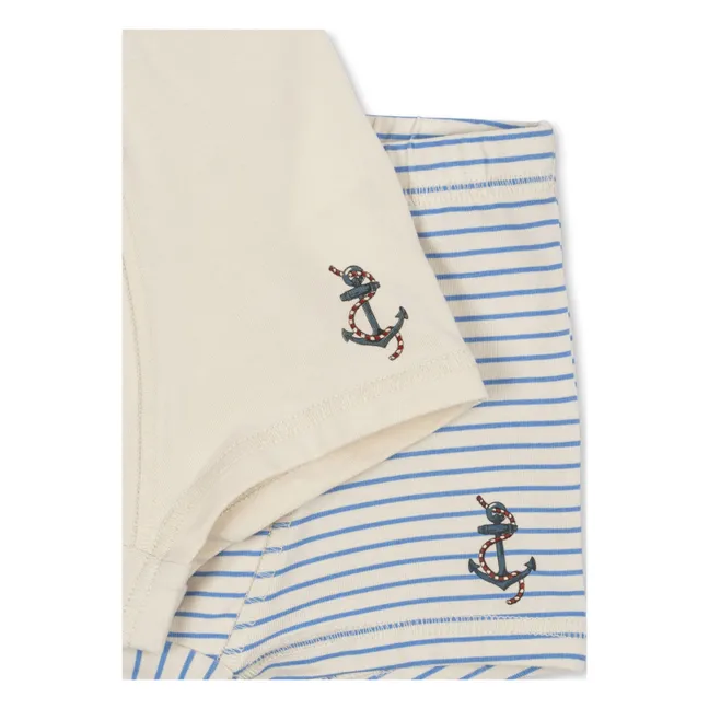 Set di 2 slip Anchor in cotone biologico | Ecru