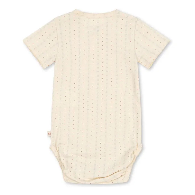 Body Kurzarm Basic Bio-Baumwolle | Cremefarben