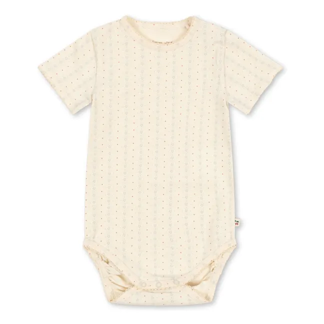 Body Kurzarm Basic Bio-Baumwolle | Cremefarben