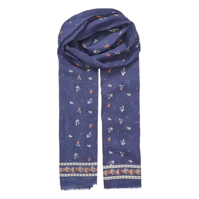 Sciarpa in cotone organico Floaisley Corga | Blu