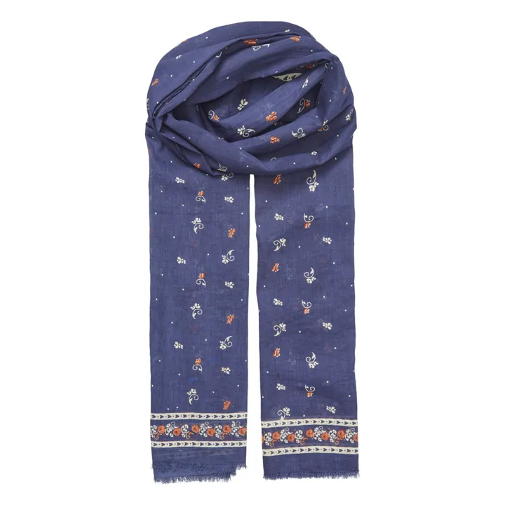 Echarpe Floaisley Corga Coton Bio | Bleu- Image produit n°1