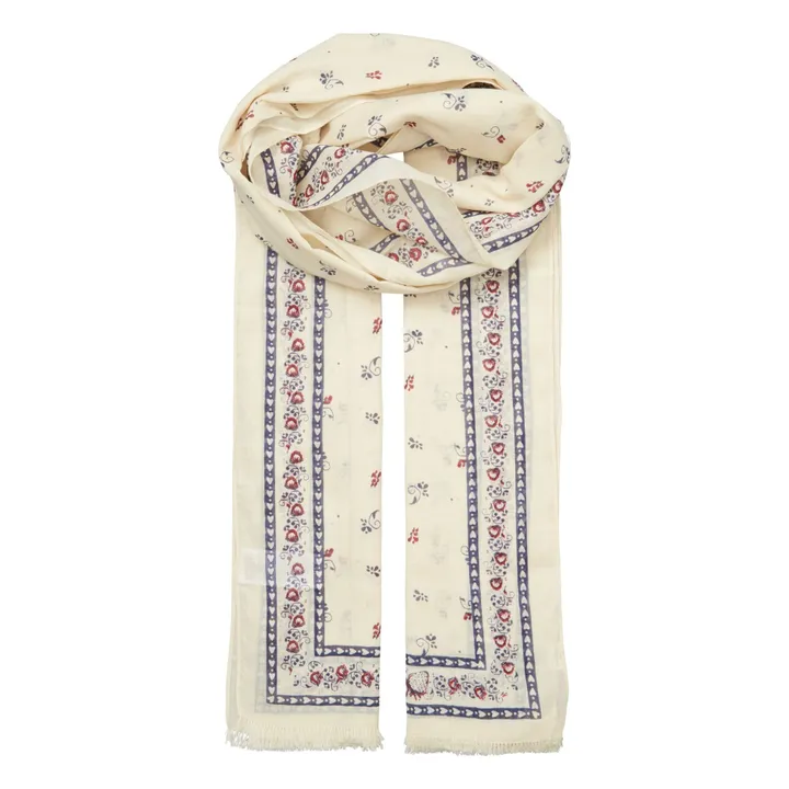 Echarpe Floaisley Corga Coton Bio | Ecru- Image produit n°1