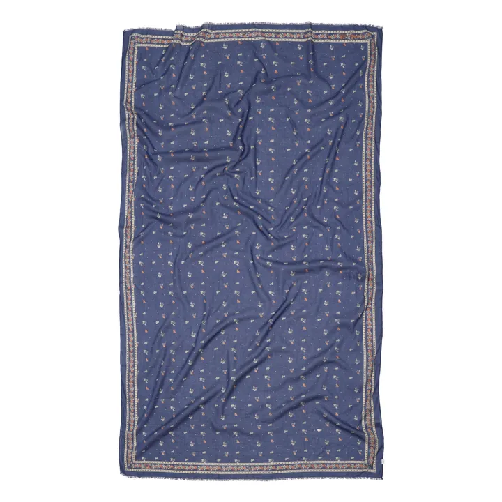 Echarpe Floaisley Corga Coton Bio | Bleu- Image produit n°0