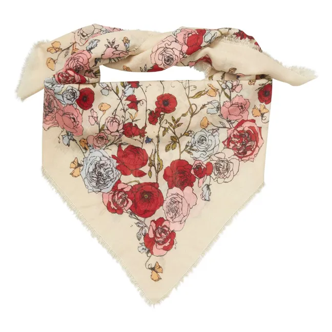Rosily Siw Wool and Silk Scarf | Ecru