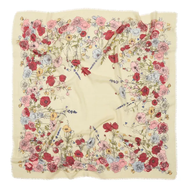 Rosily Siw Wool and Silk Scarf | Ecru