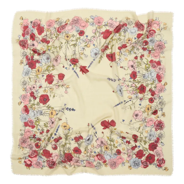Echarpe Rosily Siw Laine et Soie | Ecru- Image produit n°0