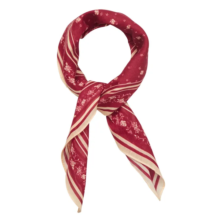 Sciarpa Fleur Cotta | Bordeaux- Immagine del prodotto n°1
