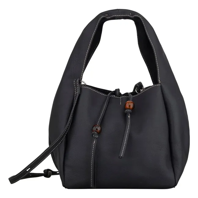 Haper bag Piel granulada | Negro