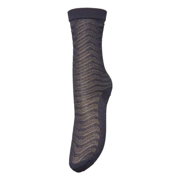 Chaussettes Mina Métallisées | Bleu marine- Image produit n°0