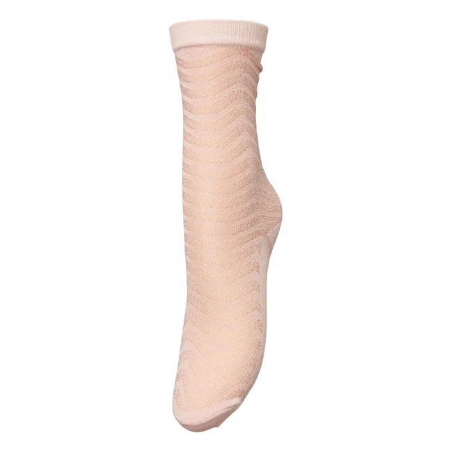 Socken Mina Metallic | Puderrosa