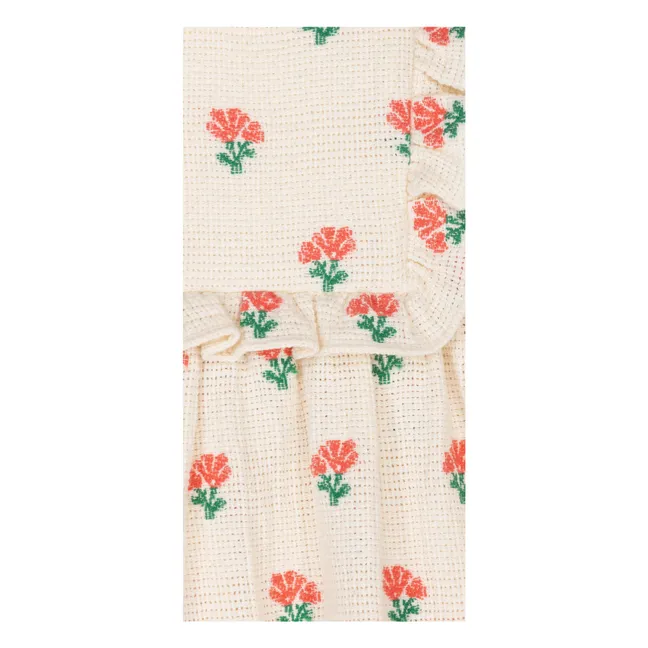 Top a fiori Coraline in cotone biologico | Ecru