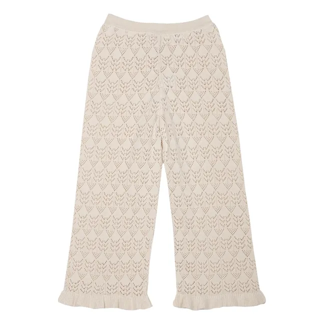 Pantaloni in maglia Rita | Ecru
