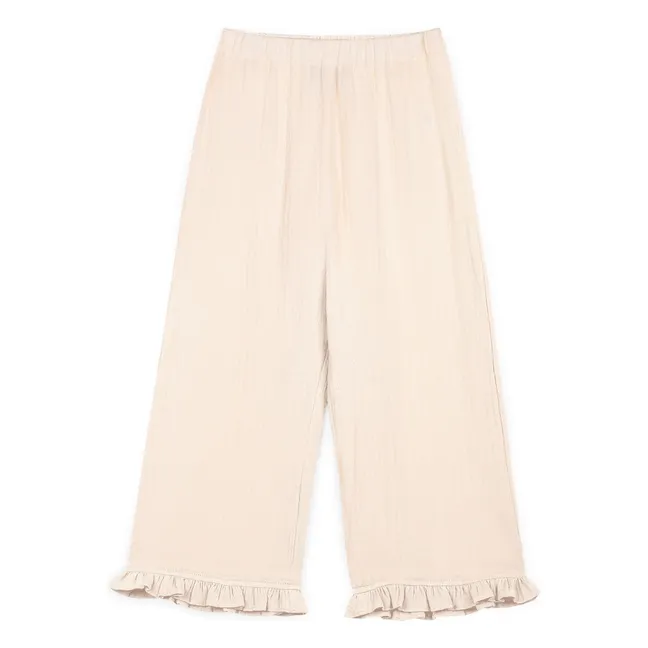Pantaloni Elise in cotone biologico | Ecru