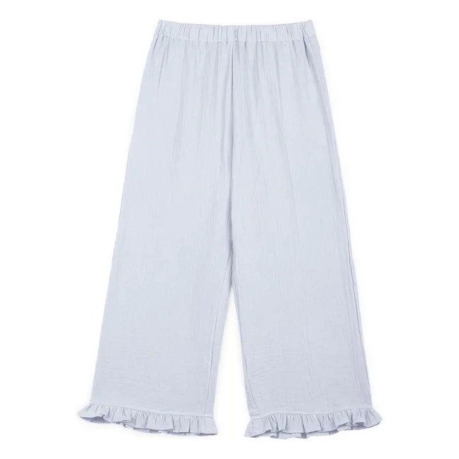 Pantaloni Elise in cotone biologico | Azzurro fiordaliso