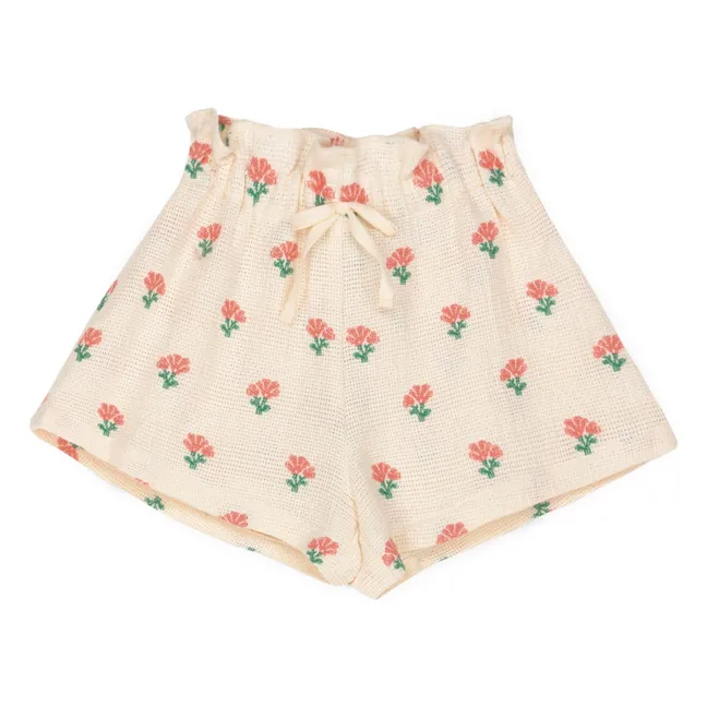 Pantaloncini a fiori Coraline | Ecru