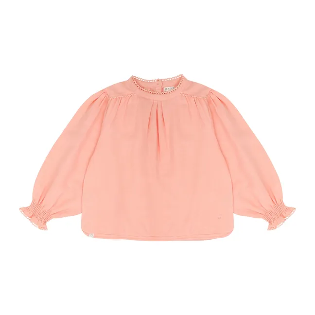 Blossom Puff Sleeve Blouse | Peach