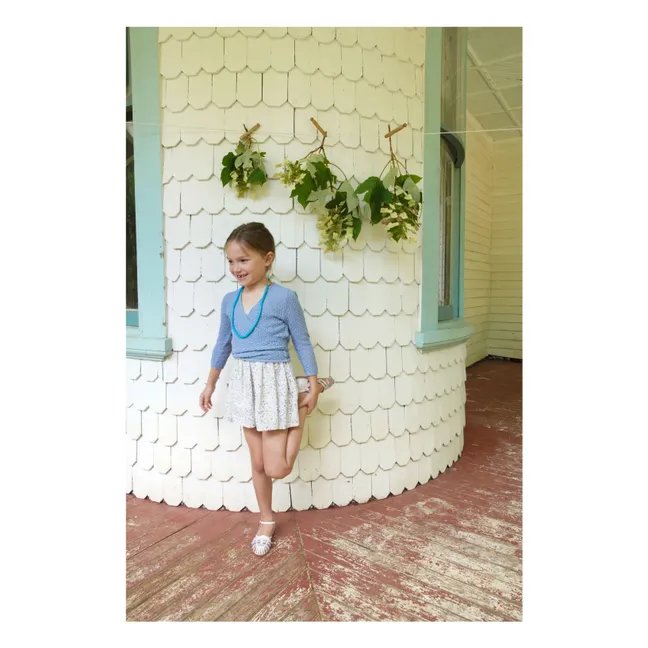 Cardigan Cache Coeur in cotone organico Ina | Blu