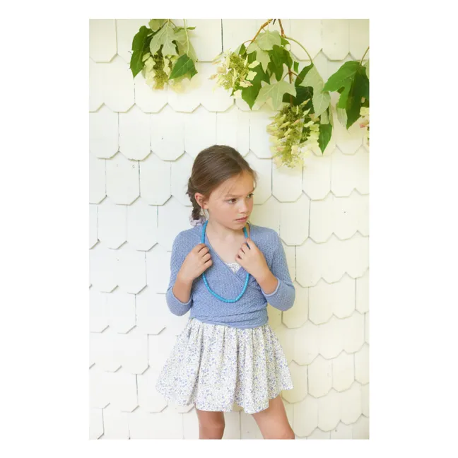 Cardigan Cache Coeur in cotone organico Ina | Blu