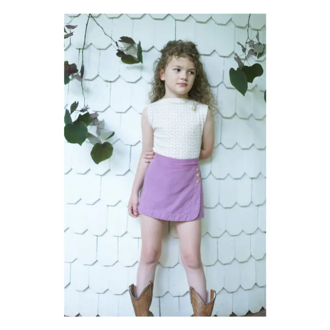Skirt Short Olive Linen | Lilac