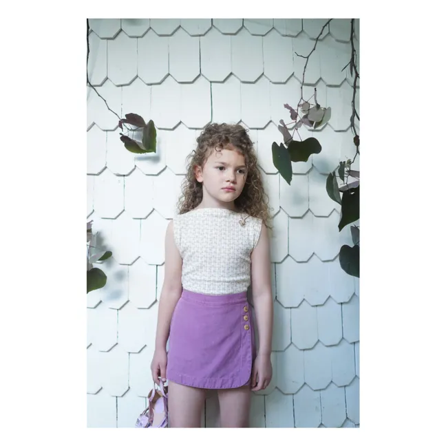 Gonna in lino oliva | Lilla