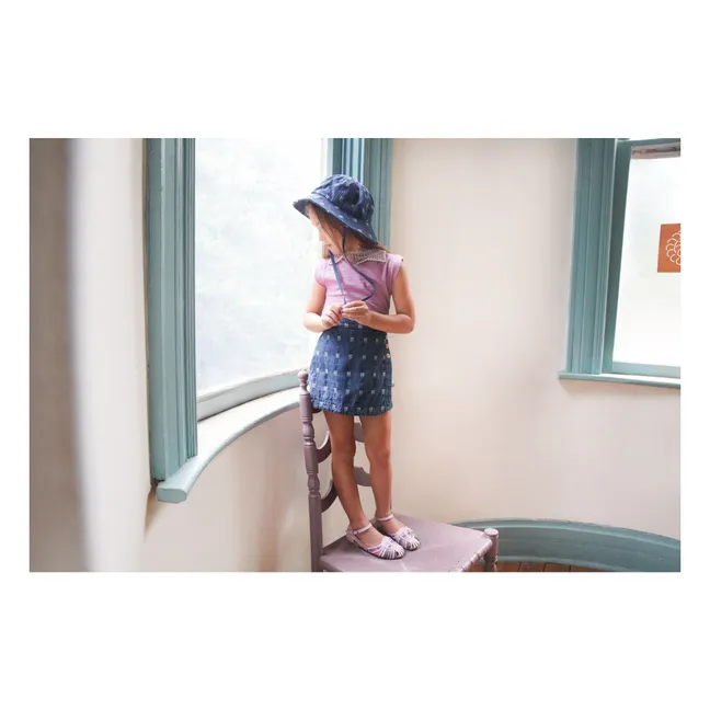 Olive Short Skirt | Denim blue