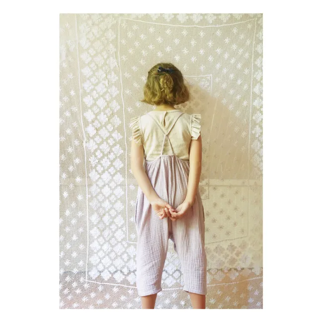 Combinaison Inès Gaze de Coton Bio | 	Lilas
