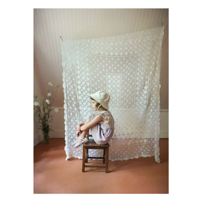 Inès organic cotton gauze overalls | Lilac