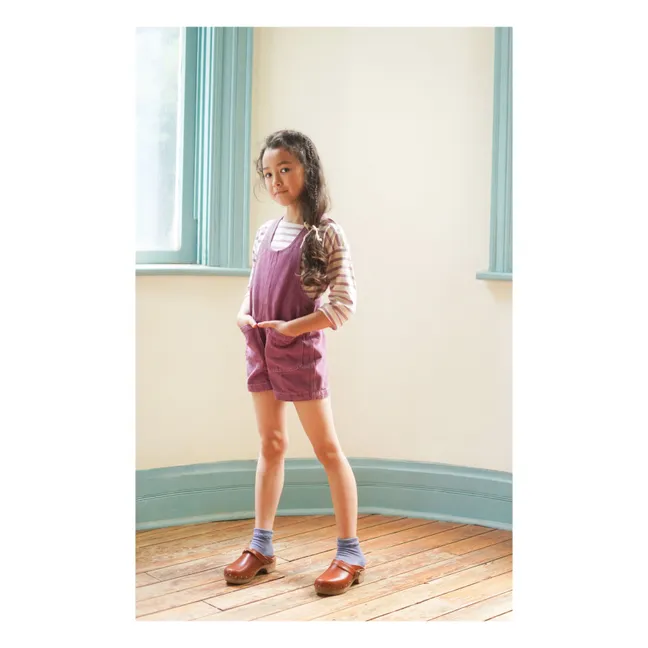 Delphine Short Dungarees | Purple