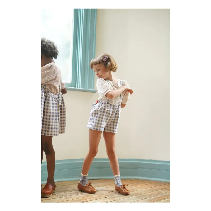 Short Bretelles Enid Lin | Bleu- Image produit n°1