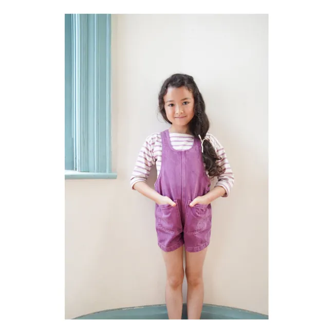 Delphine Short Dungarees | Purple