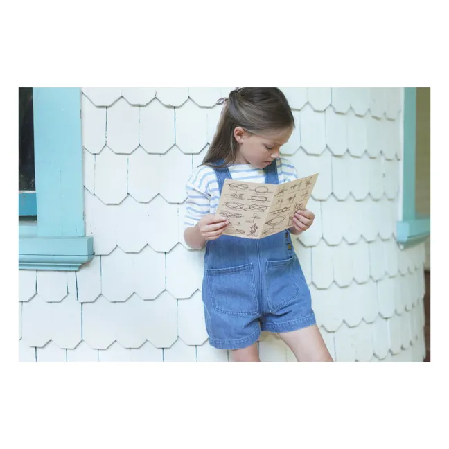Salopette corta in cotone biologico Delphine | Denim