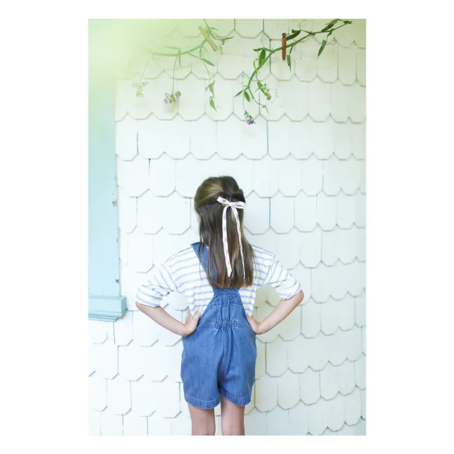 Salopette corta in cotone biologico Delphine | Denim