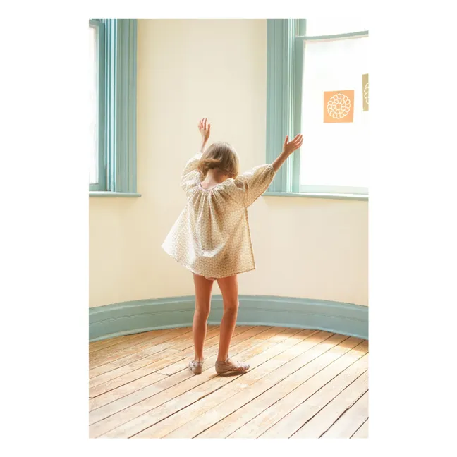 Robe Tunique Peasant Coton Bio | Beige