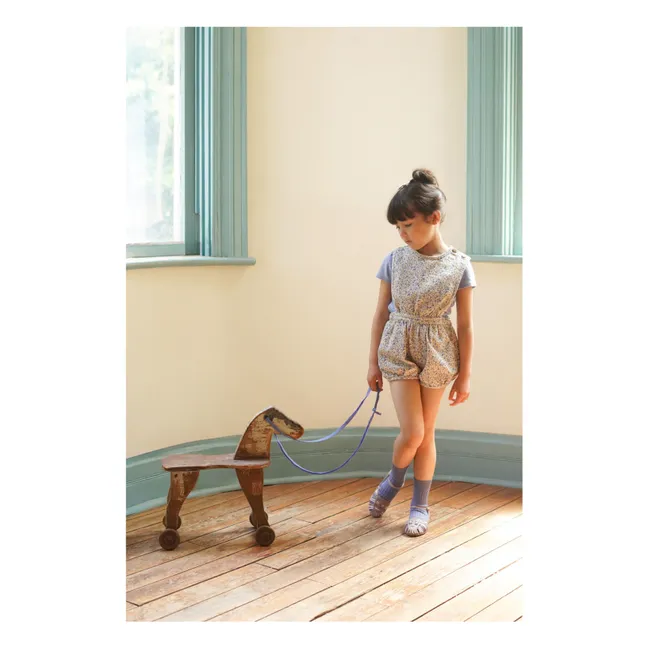 T-shirt Pouf Pointelle Coton Bio | Bleu ciel