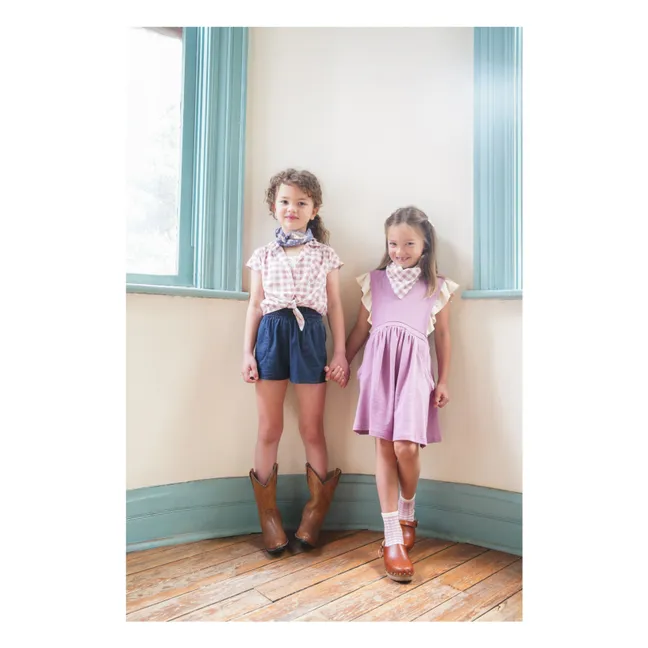 Dunes Pointelle organic cotton dress | Lilac