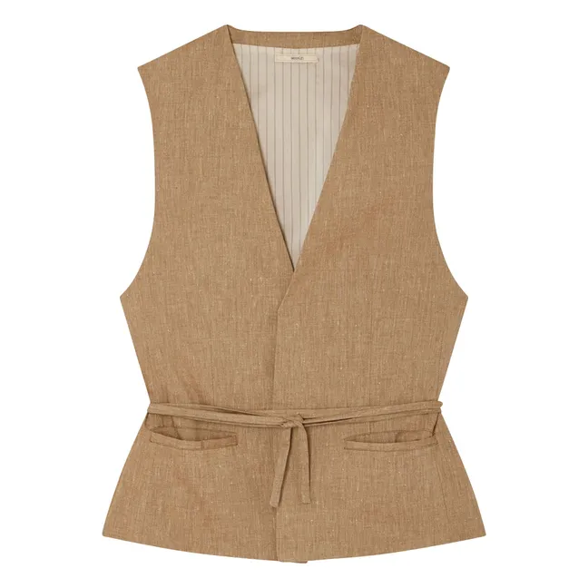 Veste Sans Manches Marcello Lin | Camel