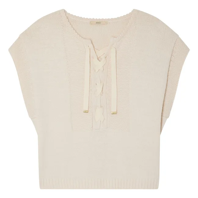Pull Sans Manches Odyssée Coton Bio | Ecru