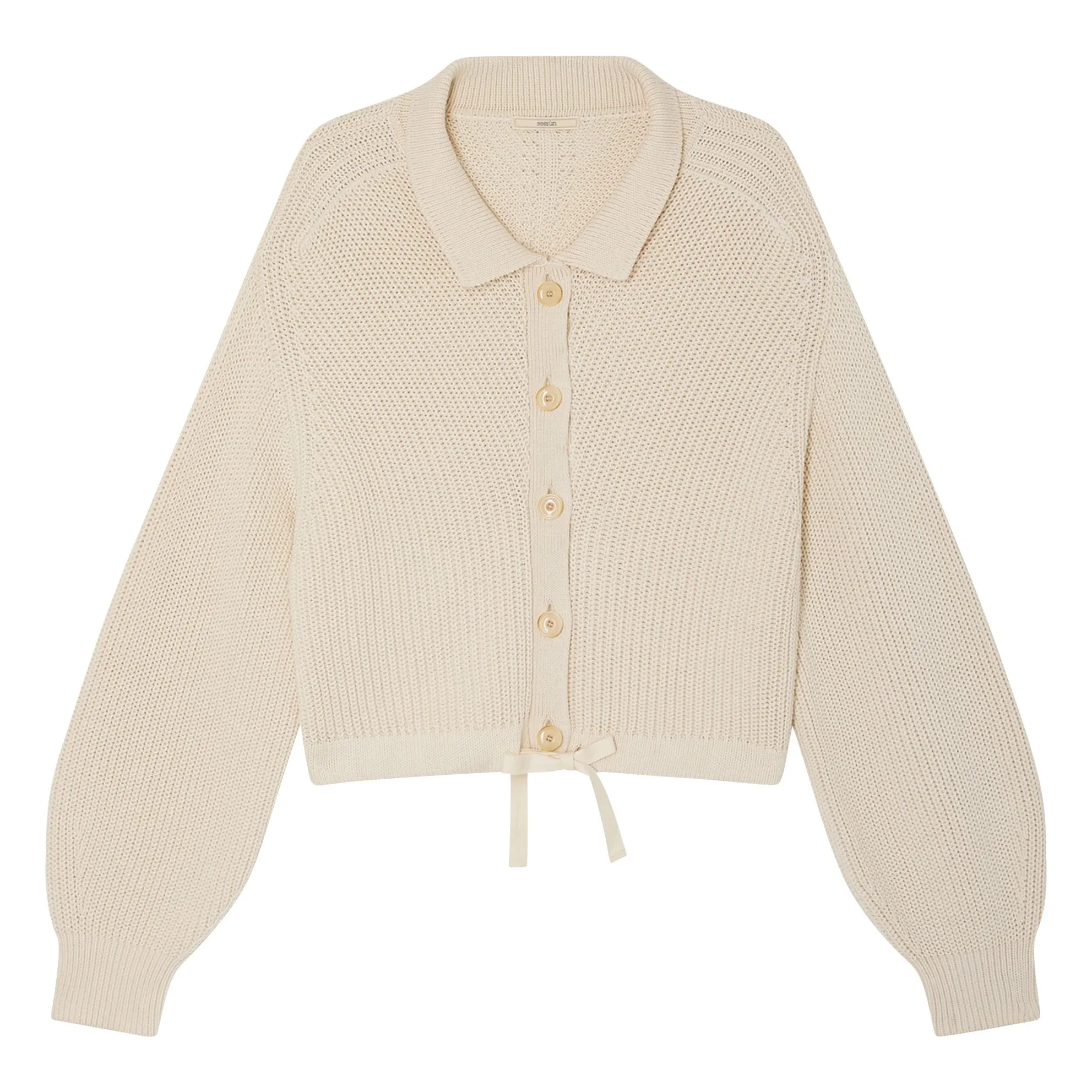 Sessùn Ecru Bonny Organic Cotton Cardigan