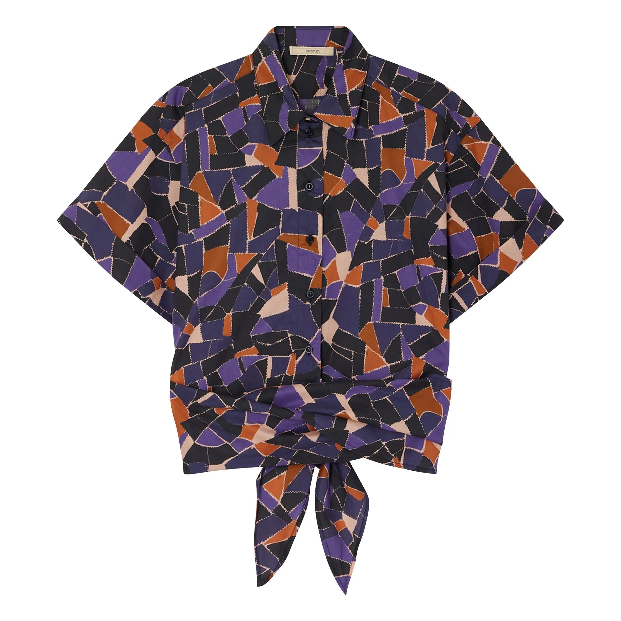 Sessùn Black Procida Organic Cotton Shirt