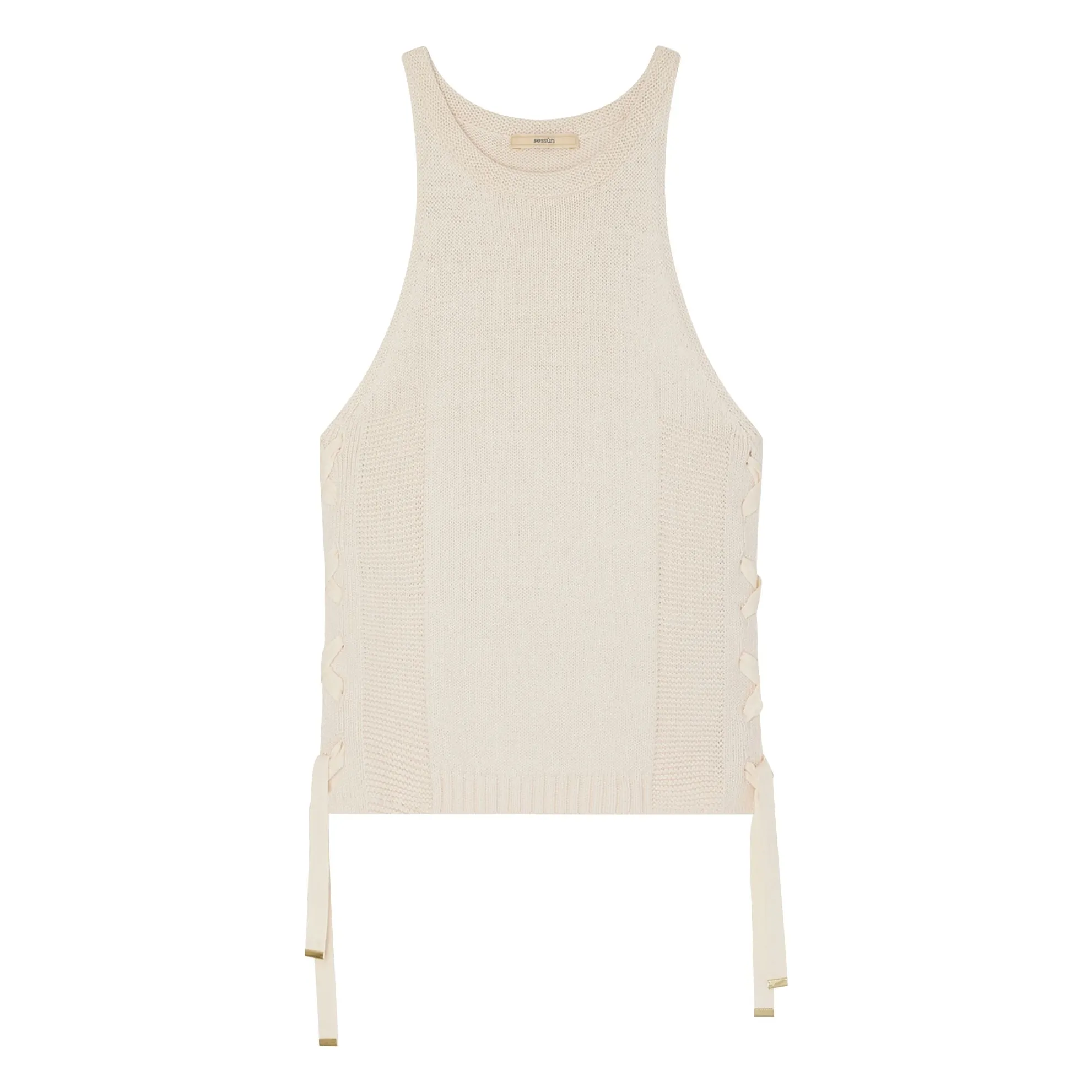 Sessùn Ecru Mary R Organic Cotton Tank Top