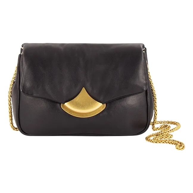 Diviluz Puffy Leder Tasche | Schwarz