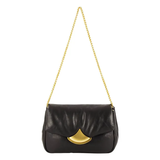 Diviluz Puffy Leder Tasche | Schwarz