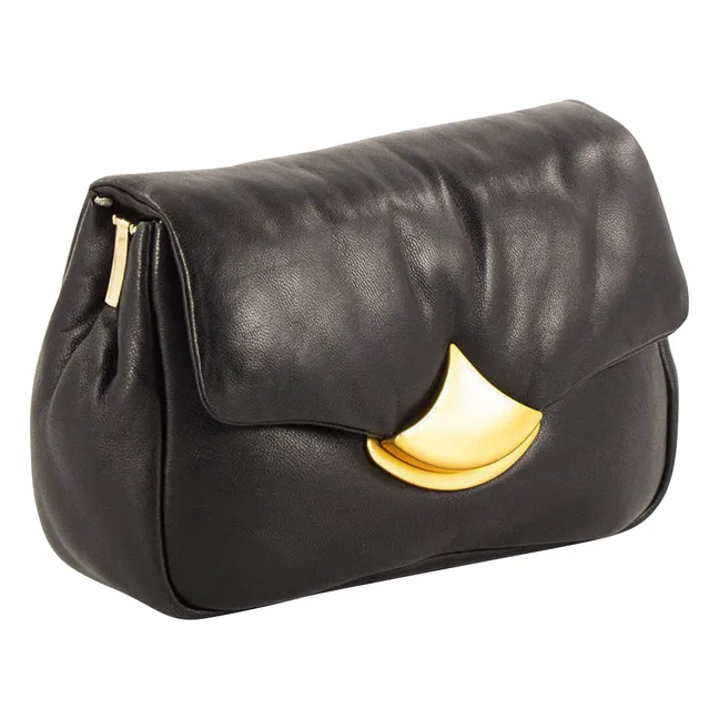 Diviluz Puffy Leder Tasche | Schwarz