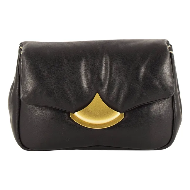 Diviluz Puffy Leder Tasche | Schwarz
