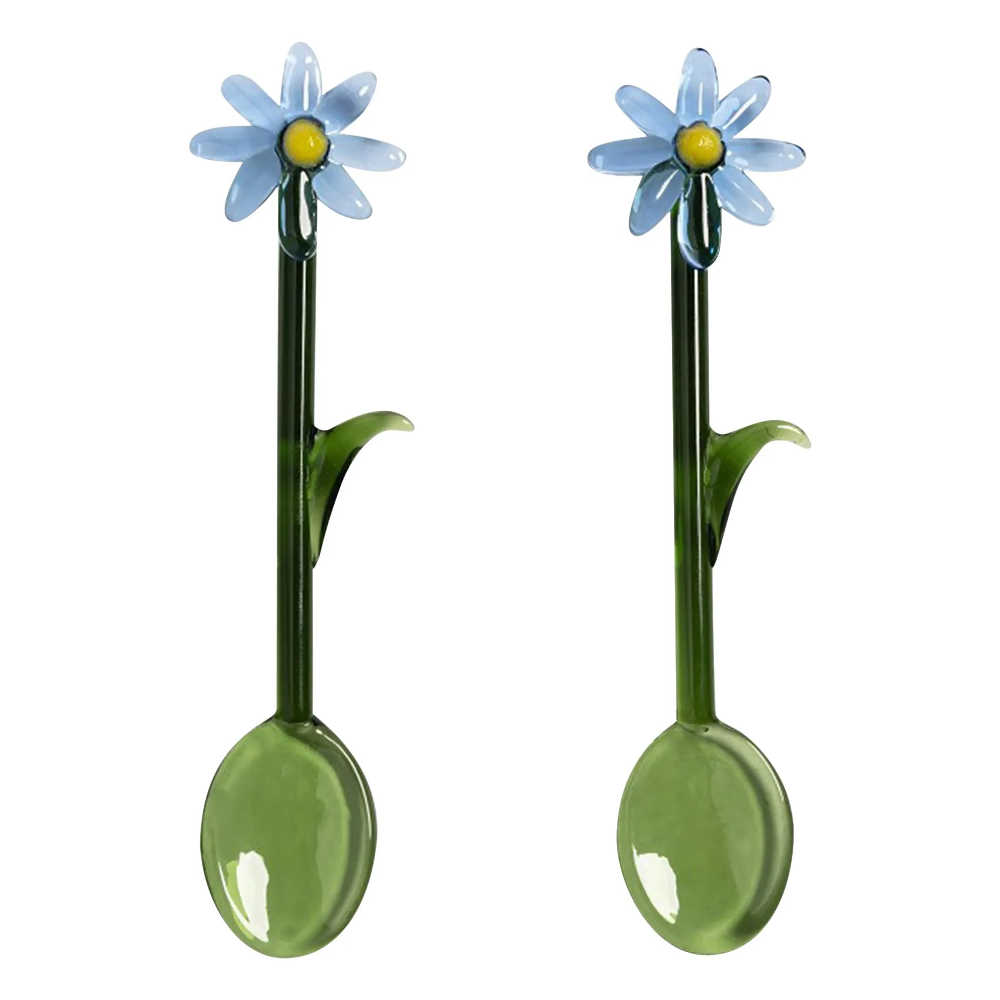 &Klevering Blue Spoons Flora - Set Of 2
