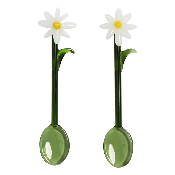 Cuillères Flora - Set de 2 | Blanc- Image produit n°0
