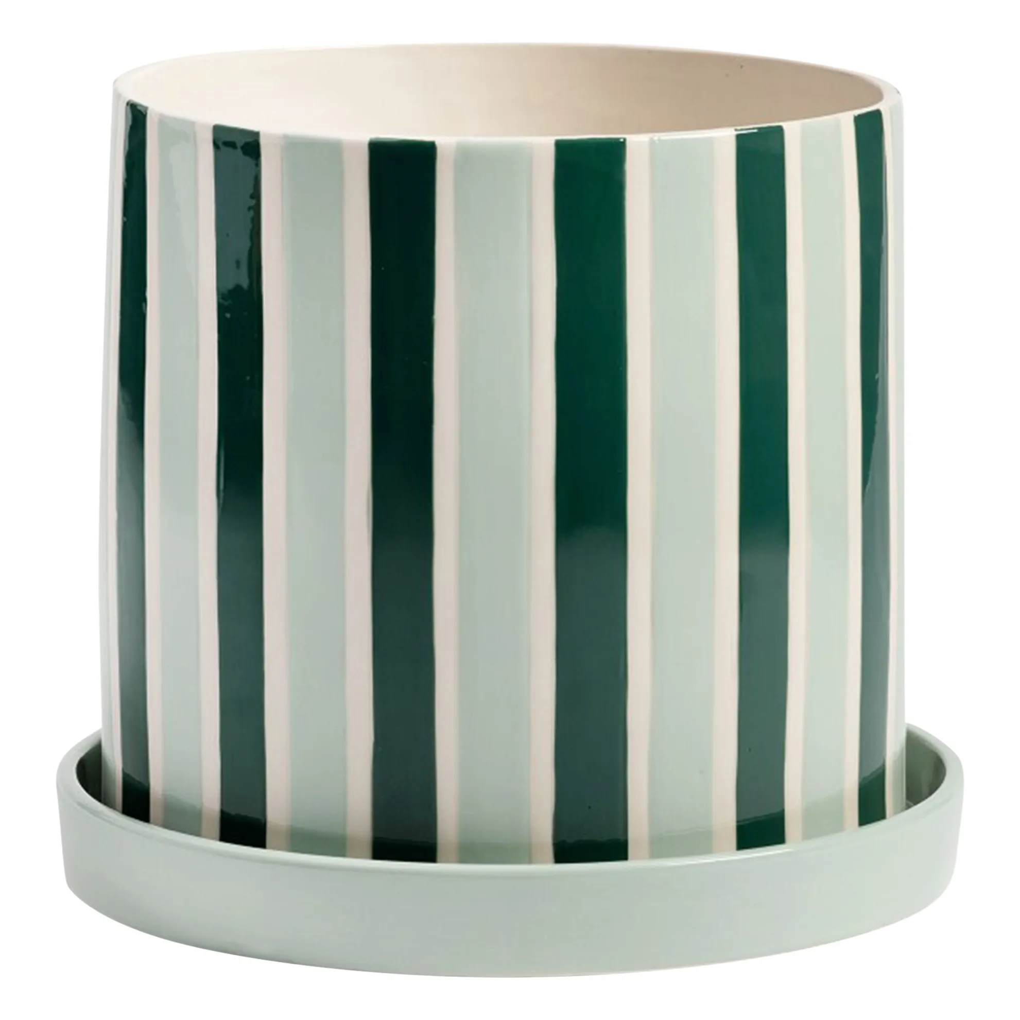 &Klevering Green Clash Stripe Planter