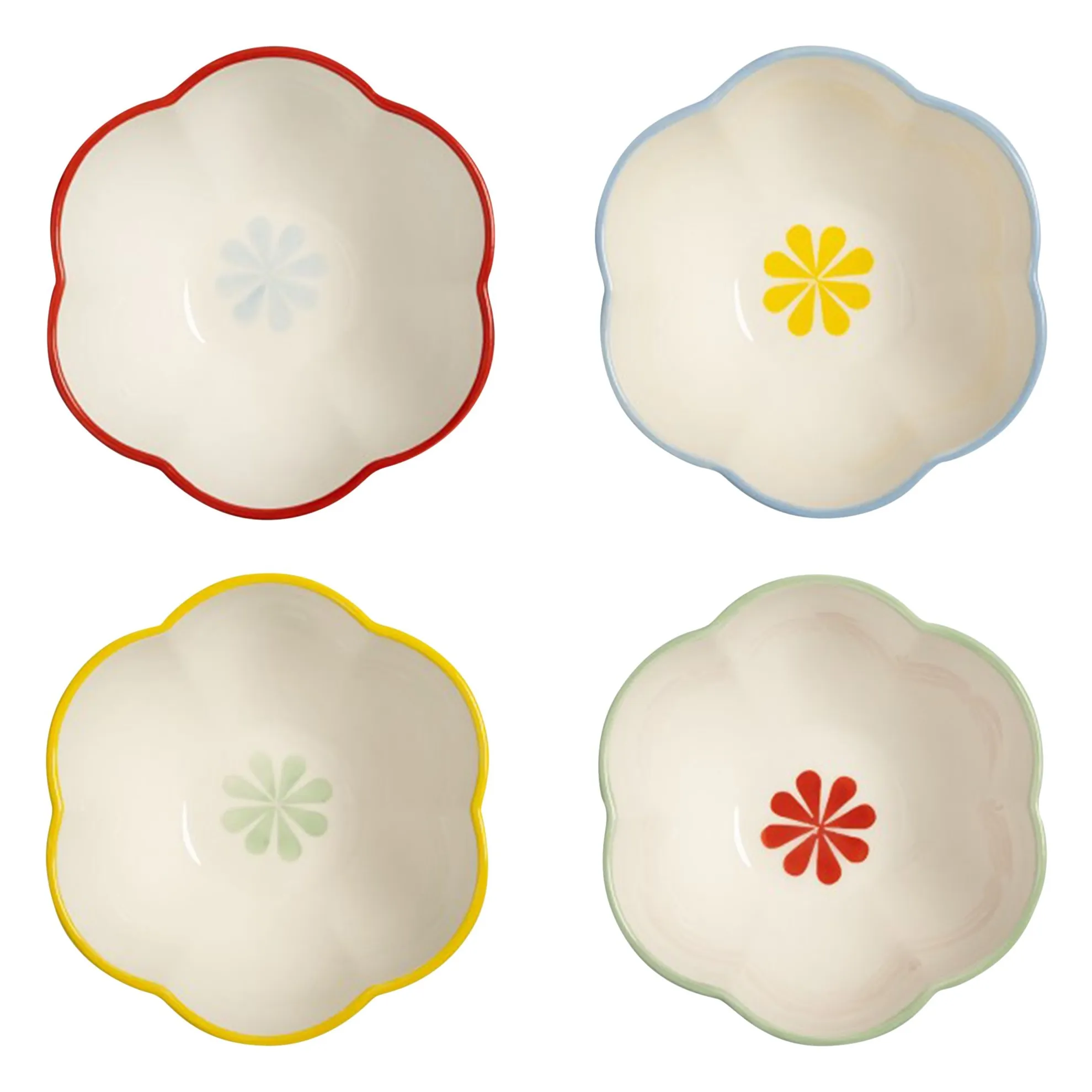 &Klevering Multicoloured Folk Bowls - Set Of 4