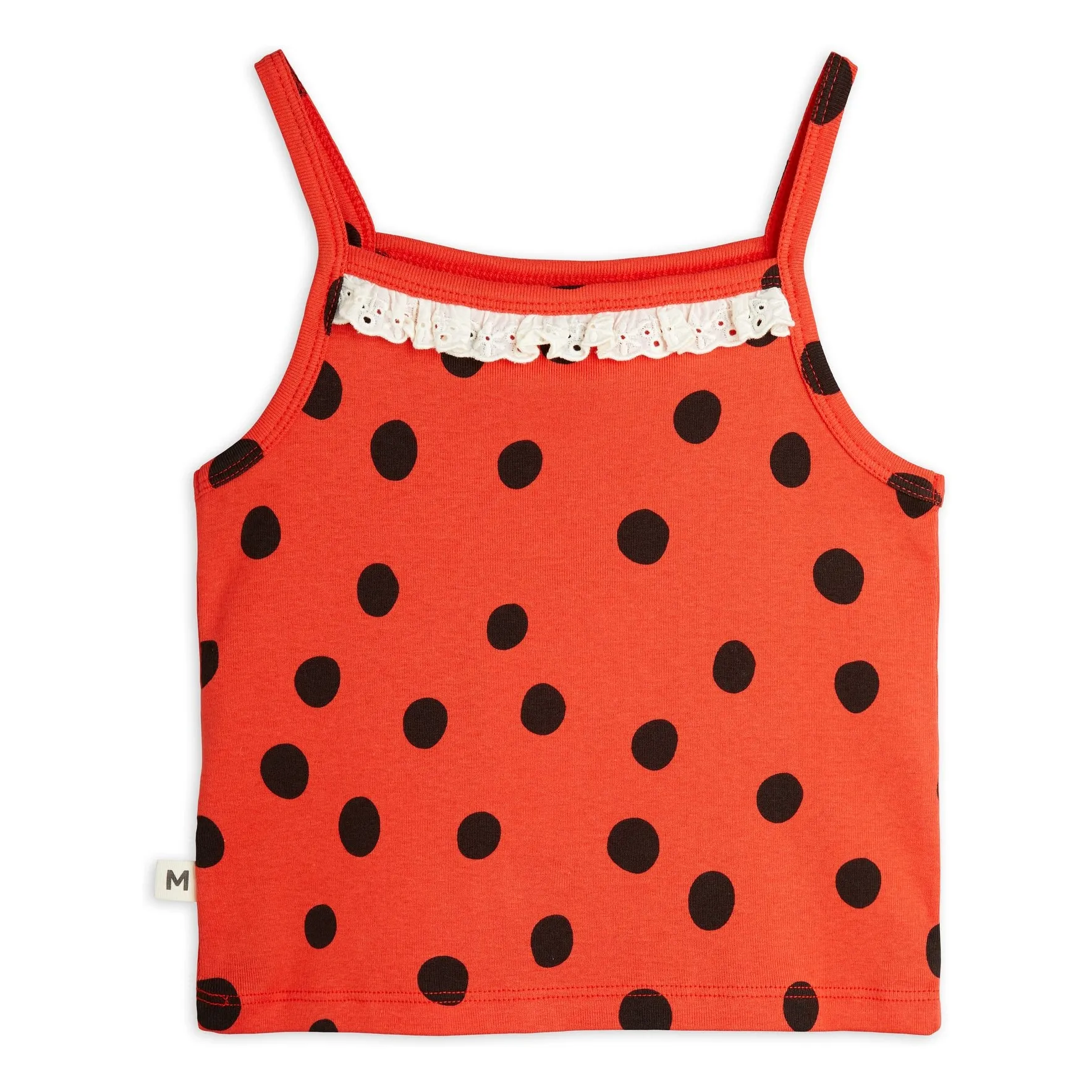 Mini Rodini Red Pois Coton Bio Tank Top